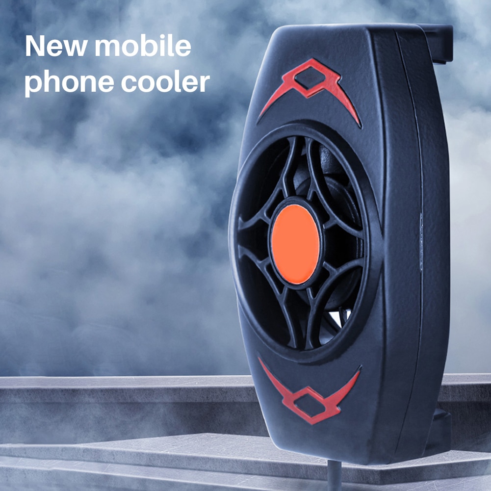 Black Cooling Fan Dissipate Heat Phone One Fan Phone Cooler
