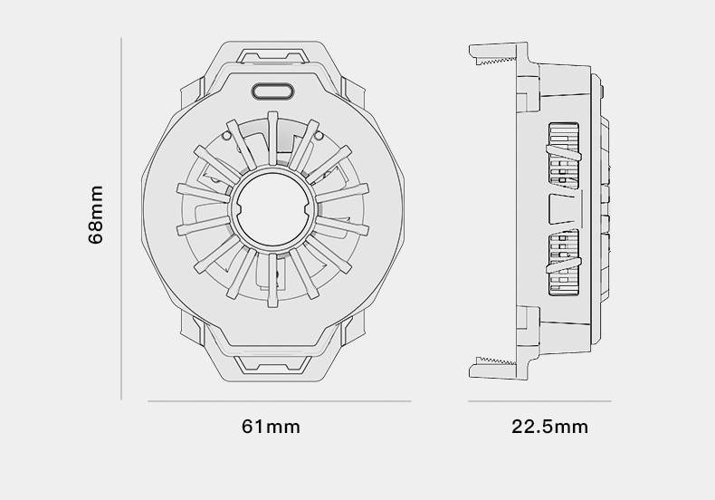 Black Kivee SmartPhone Cooling Fan Clamp Shape One Fan Phone Cooler