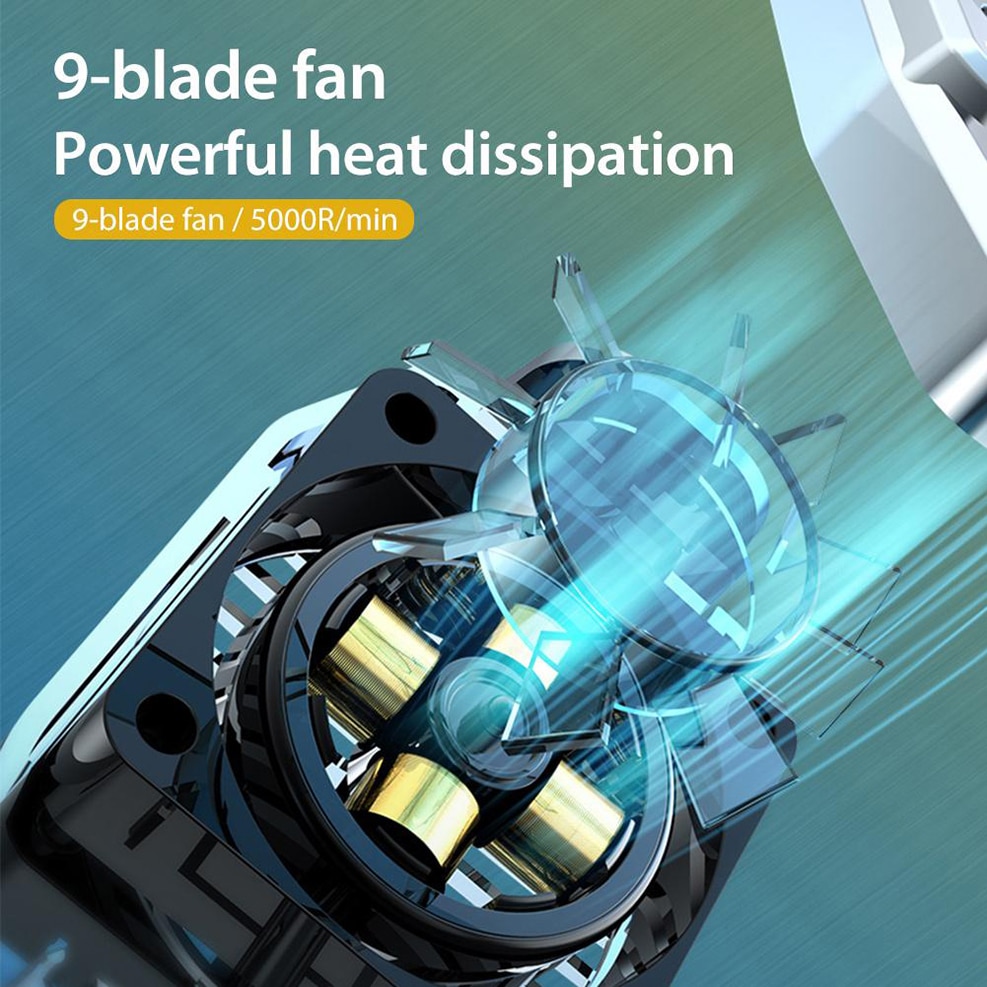 Silver Universal Mobile Phone Cooling Fan One Fan Phone Cooler