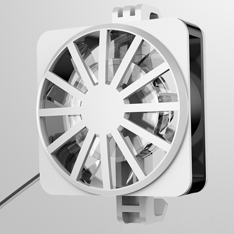 White Universal Gaming Phone Cooler Portable One Fan Phone Cooler